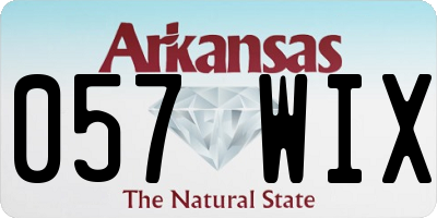 AR license plate 057WIX