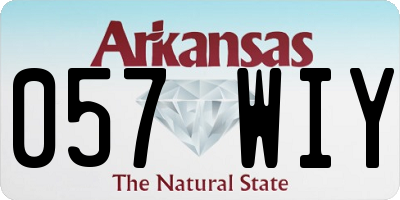 AR license plate 057WIY
