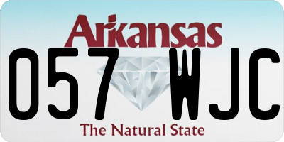 AR license plate 057WJC