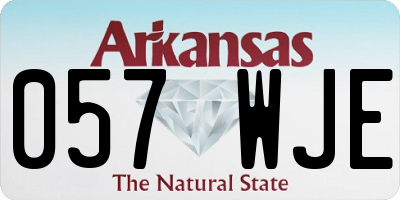 AR license plate 057WJE