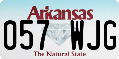AR license plate 057WJG