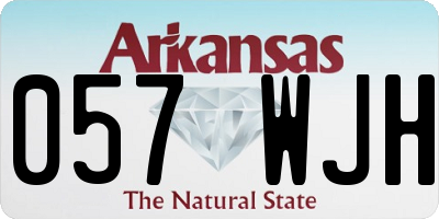AR license plate 057WJH