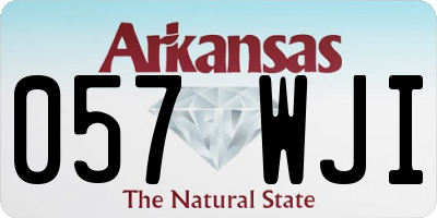 AR license plate 057WJI