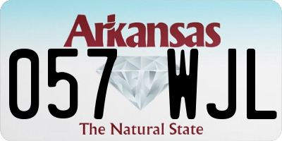 AR license plate 057WJL