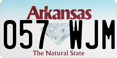 AR license plate 057WJM