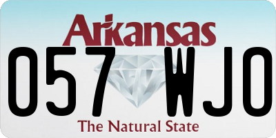 AR license plate 057WJO