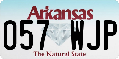 AR license plate 057WJP