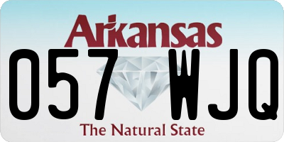AR license plate 057WJQ