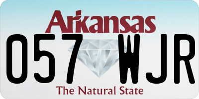 AR license plate 057WJR