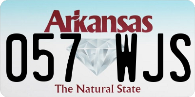 AR license plate 057WJS