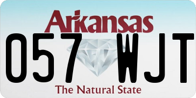 AR license plate 057WJT