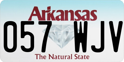 AR license plate 057WJV