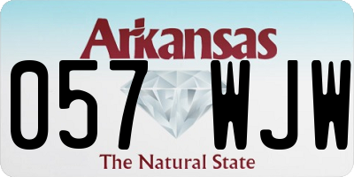 AR license plate 057WJW