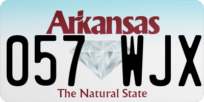 AR license plate 057WJX