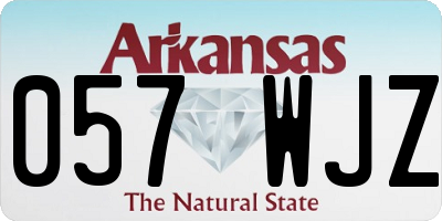 AR license plate 057WJZ