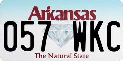 AR license plate 057WKC