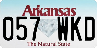 AR license plate 057WKD