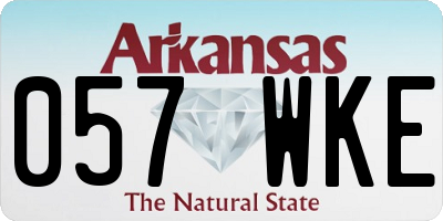 AR license plate 057WKE