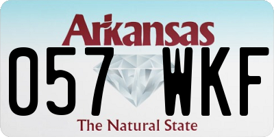 AR license plate 057WKF