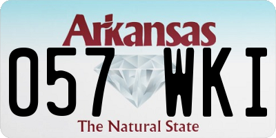 AR license plate 057WKI