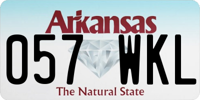 AR license plate 057WKL