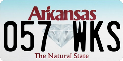 AR license plate 057WKS