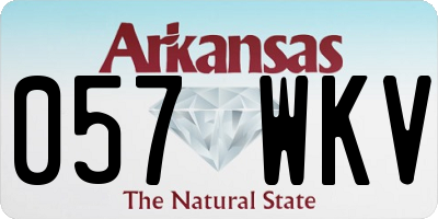 AR license plate 057WKV