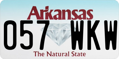 AR license plate 057WKW
