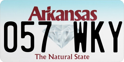 AR license plate 057WKY