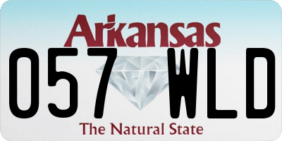 AR license plate 057WLD