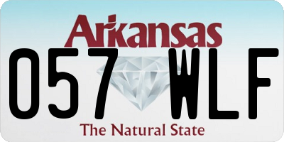 AR license plate 057WLF