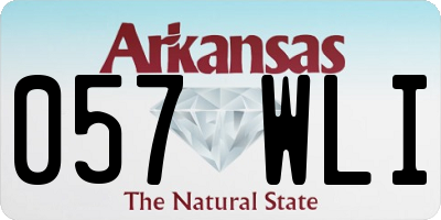 AR license plate 057WLI