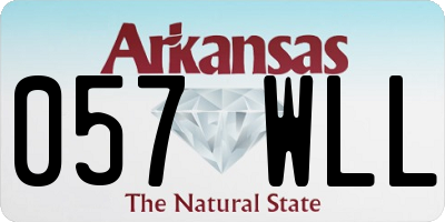 AR license plate 057WLL