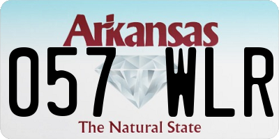 AR license plate 057WLR