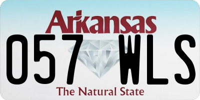 AR license plate 057WLS