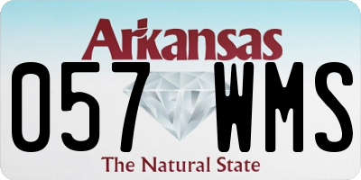 AR license plate 057WMS