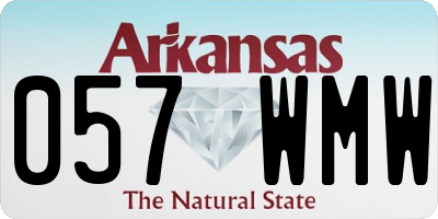 AR license plate 057WMW