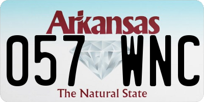 AR license plate 057WNC