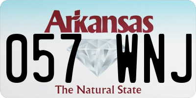 AR license plate 057WNJ
