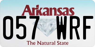 AR license plate 057WRF