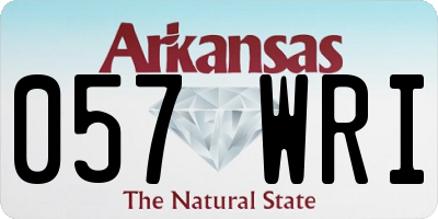 AR license plate 057WRI