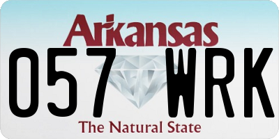 AR license plate 057WRK