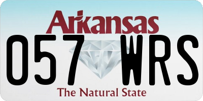 AR license plate 057WRS