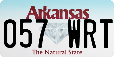 AR license plate 057WRT