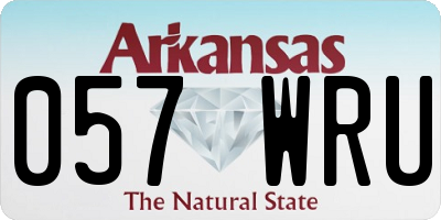 AR license plate 057WRU
