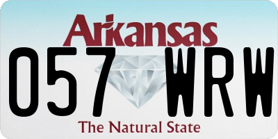 AR license plate 057WRW