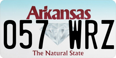 AR license plate 057WRZ