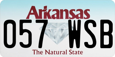 AR license plate 057WSB