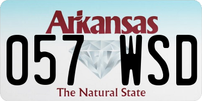 AR license plate 057WSD