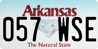 AR license plate 057WSE